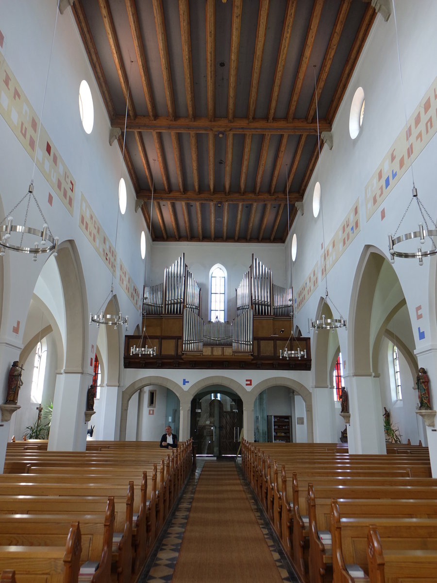 Dotternhausen, Orgelempore in der St. Martinus Kirche, erbaut bis 1886 (21.05.2017)