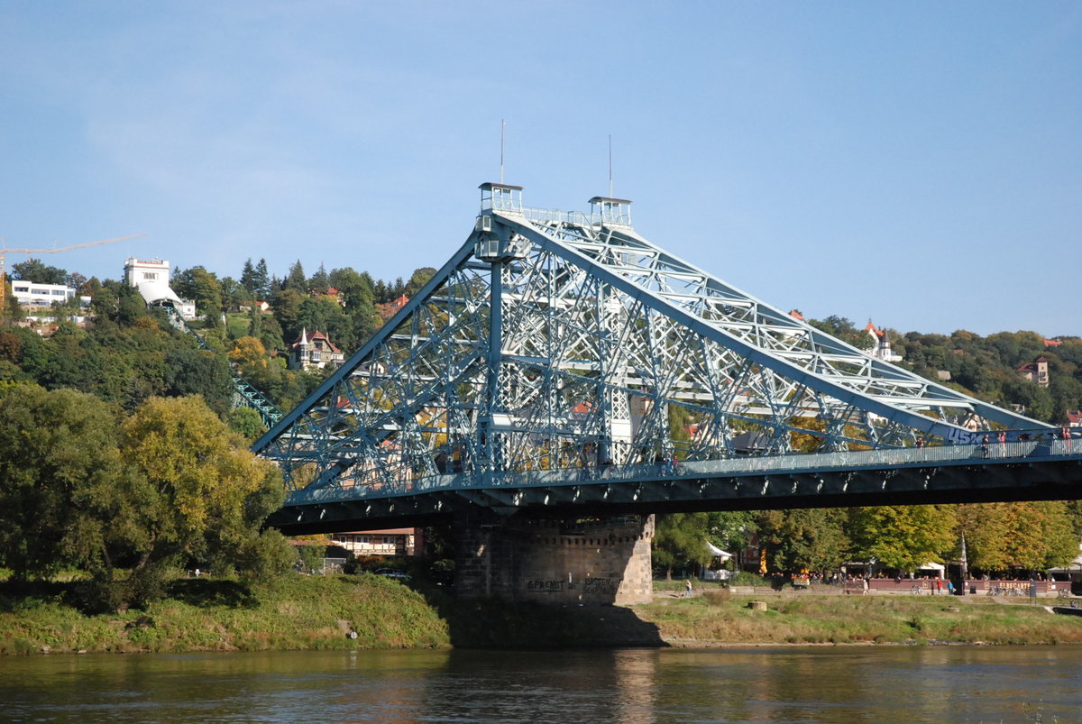 Dresden, Loschwitzer Brcke  Blaues Wunder  - 30.09.2012