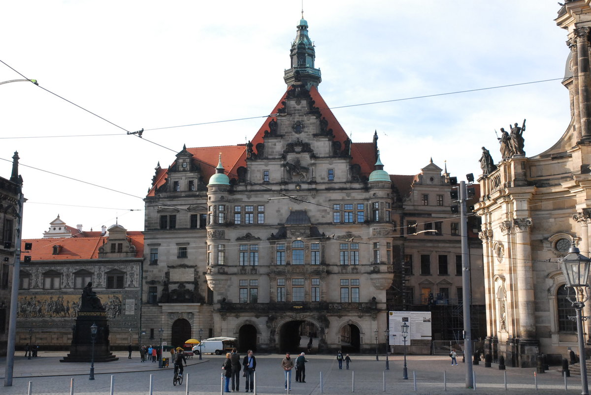 Dresden, Schloplatz, Residenzschlo, Georgenbau - 29.09.2012