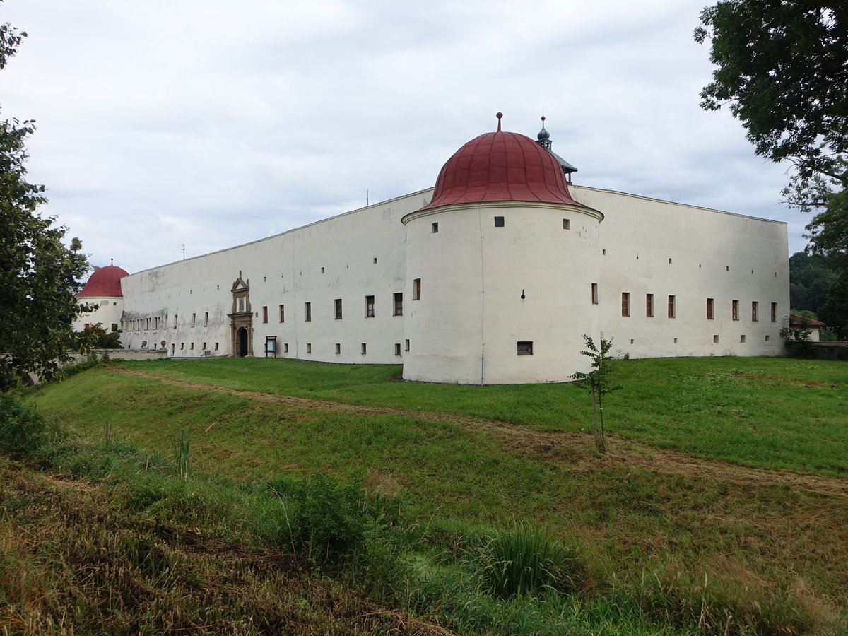 Drevohostice / Drewohostitz, Renaissance Schloss, erbaut im 16. Jahrhundert durch Girolamo Vlach (03.08.2020)