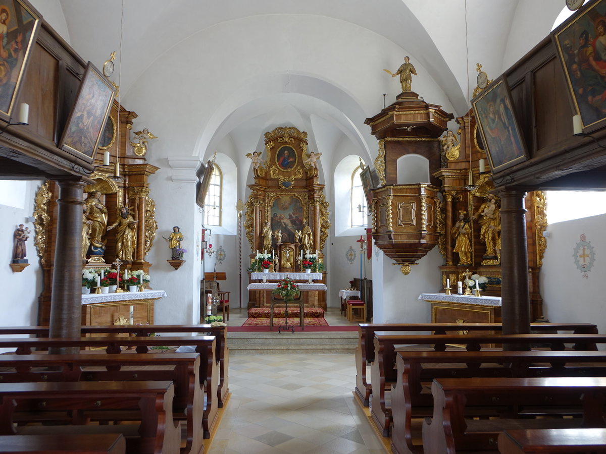 Drosendorf, barocke Altre in der Pfarrkirche St. Laurentius (19.05.2018)