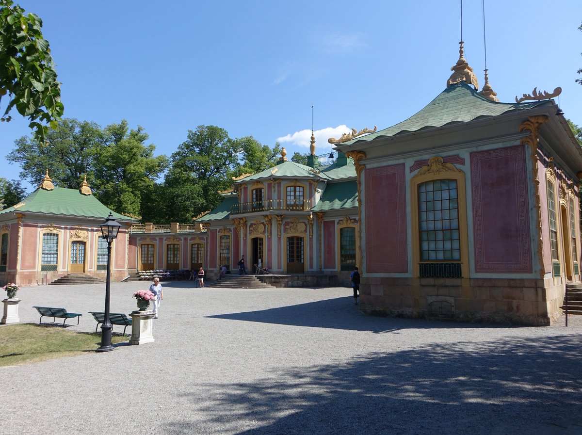 Drottningholm, China Schloss, erbaut von 1763 bis 1769 nach Zeichnungen von Carl Fredrik Adelcrantz (03.06.2018)