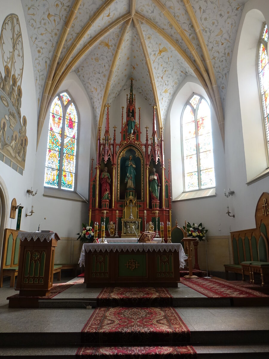 Drzewica, gotischer Hochaltar in der Pfarrkirche St. Lukas (14.06.2021)
