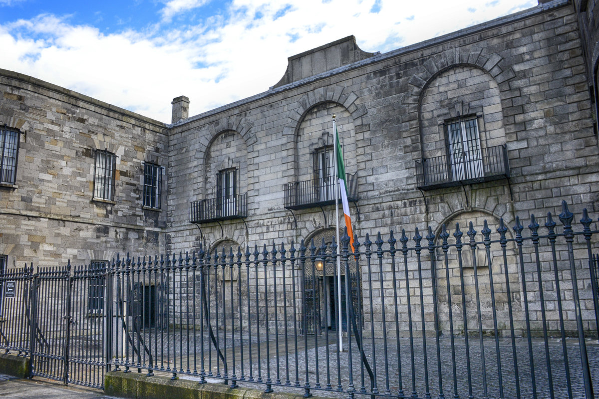 Dublin - Das ehemalige Gefngnis Kilmainham Gaul vom Inchihore Road aus gesehen. Aufnahme: 11. Mai 2018.