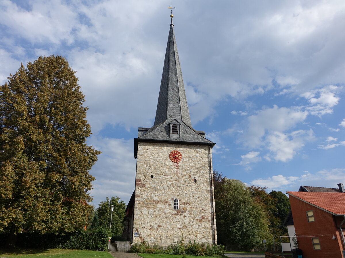 Dderode, evangelische St. Petri Kirche, erbaut 1578 (29.09.2023)