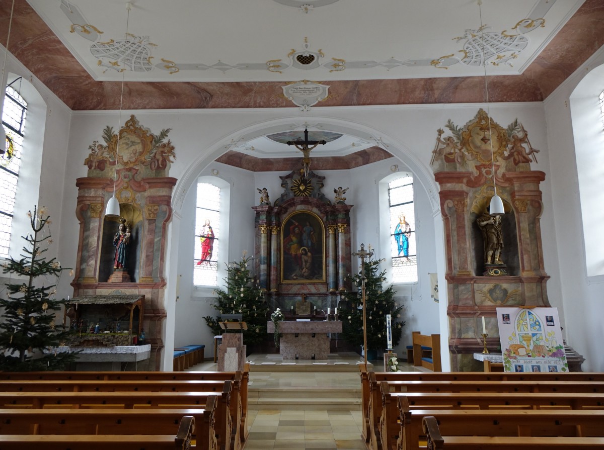 Drnau, Innenraum der St. Johannes Kirche (24.01.2016)
