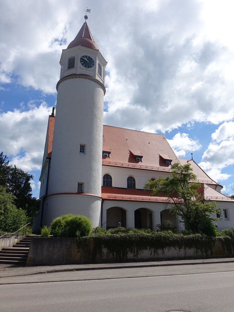 Drrwangen, Ev. St. Petrus Kirche, erbaut von 1912 bis 1914 (21.05.2017)