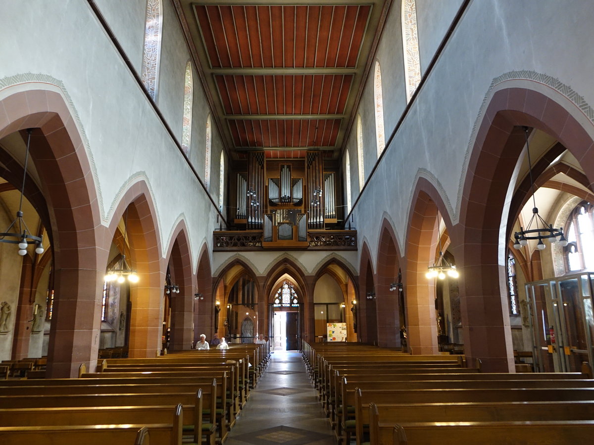 Durlach, Orgelempore in der St. Peter und Paul Kirche (12.08.2017)