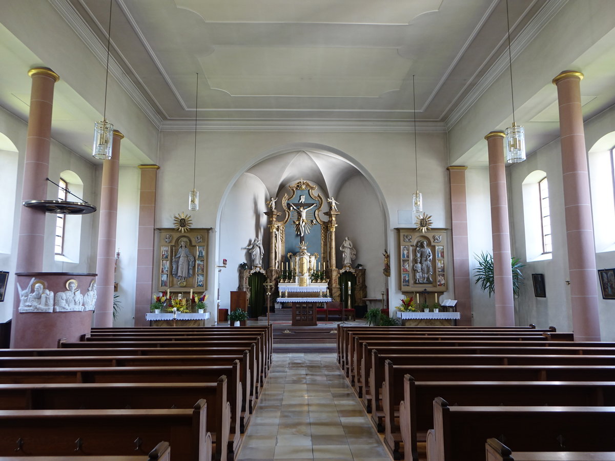 Duttenbrunn, Innenraum der kath. Pfarrkirche St. Margaretha (15.08.2017)