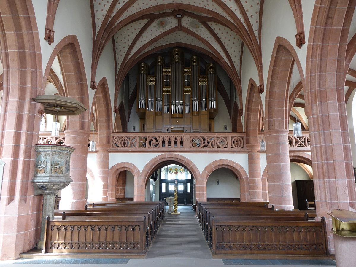 Ebern, Orgelempore in der Stadtpfarrkirche St. Laurentius (24.03.2016)