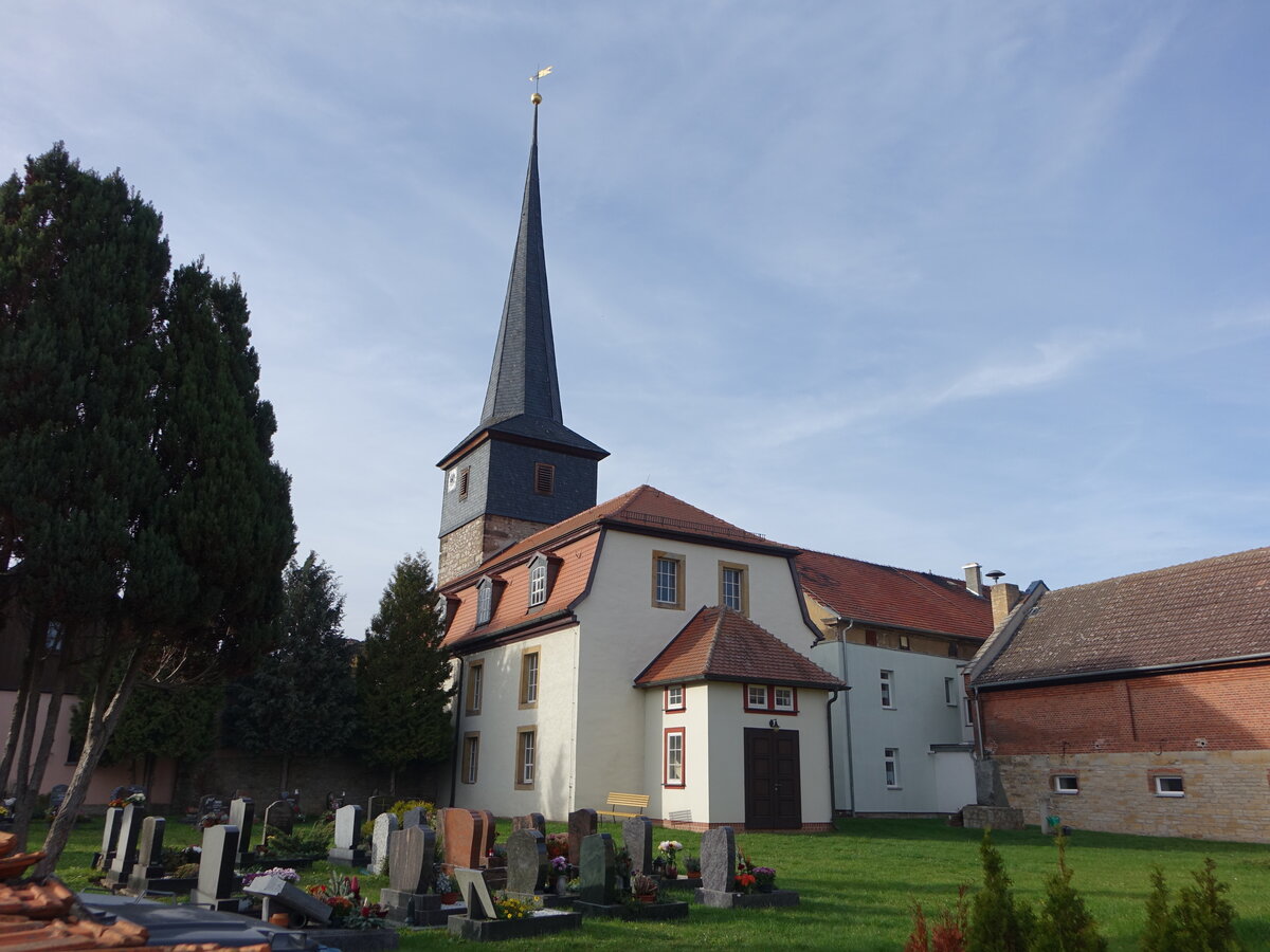 Eberstdt, evangelische St. Severi Kirche, Kirchenschiff von 1780 (12.11.2022)