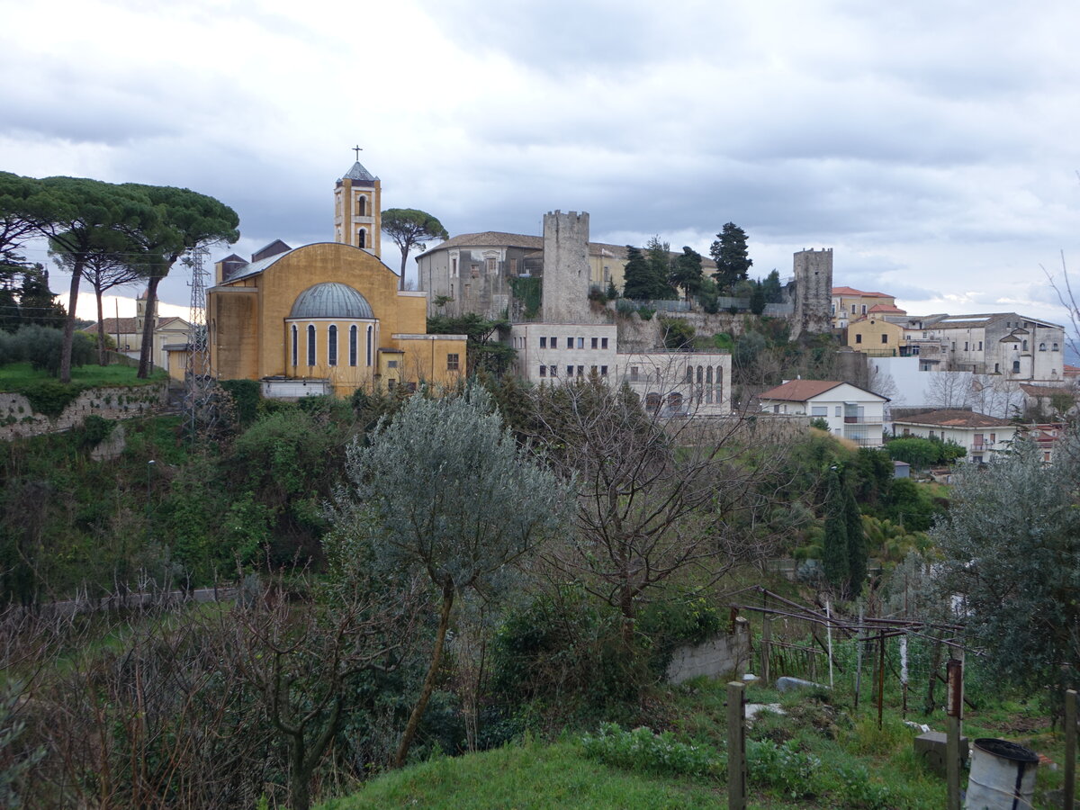 Eboli, Pfarrkirche St. Cosma e Damiano und Castello Colonna (27.02.2023)