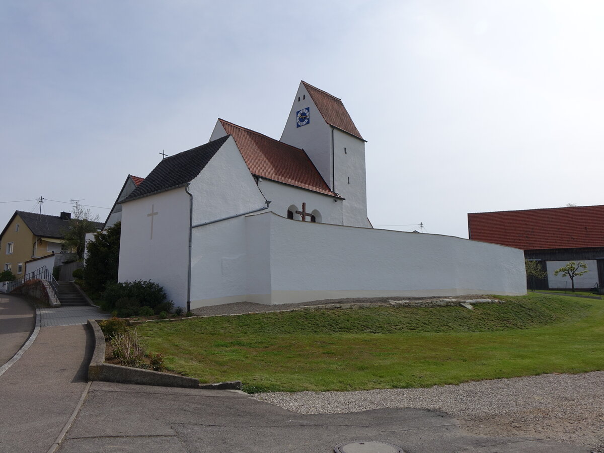 Echenzell, Pfarrkirche St. gidius, erbaut 1697 durch den Hofbaumeister Jakob Engel (01.05.2016)