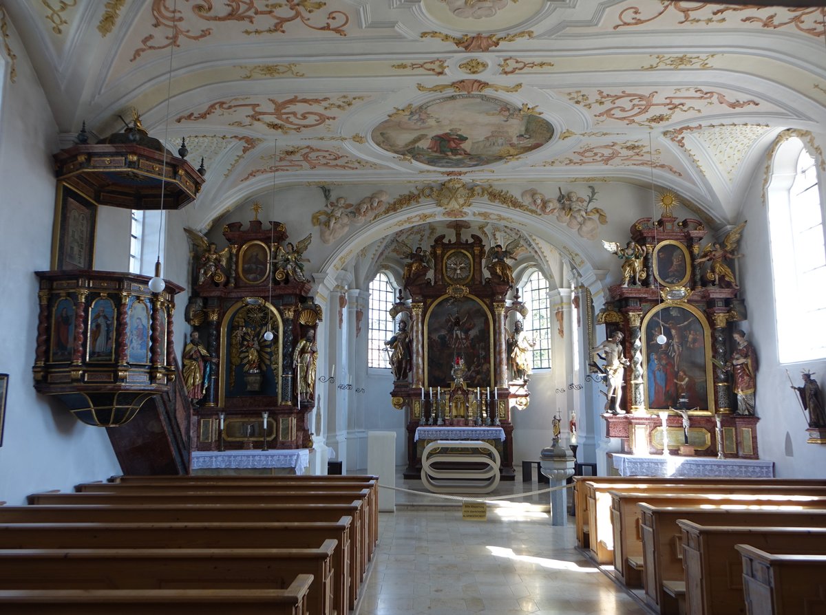 Eching, barocke Ausstattung in der Pfarrkirche St. Andreas (25.03.2017)