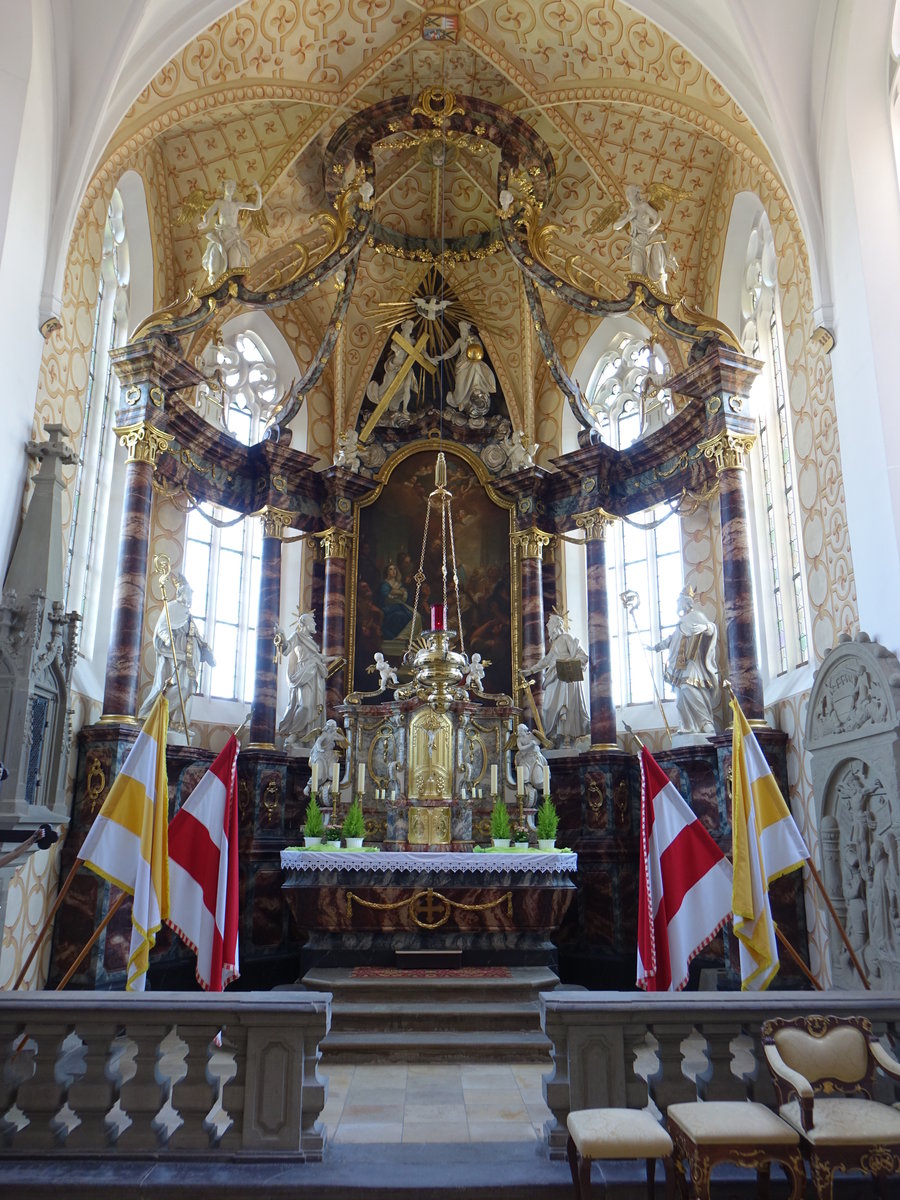 Eckartshausen, barocker Hochaltar in der Wallfahrtskirche Maria Heimsuchung (27.05.2017)