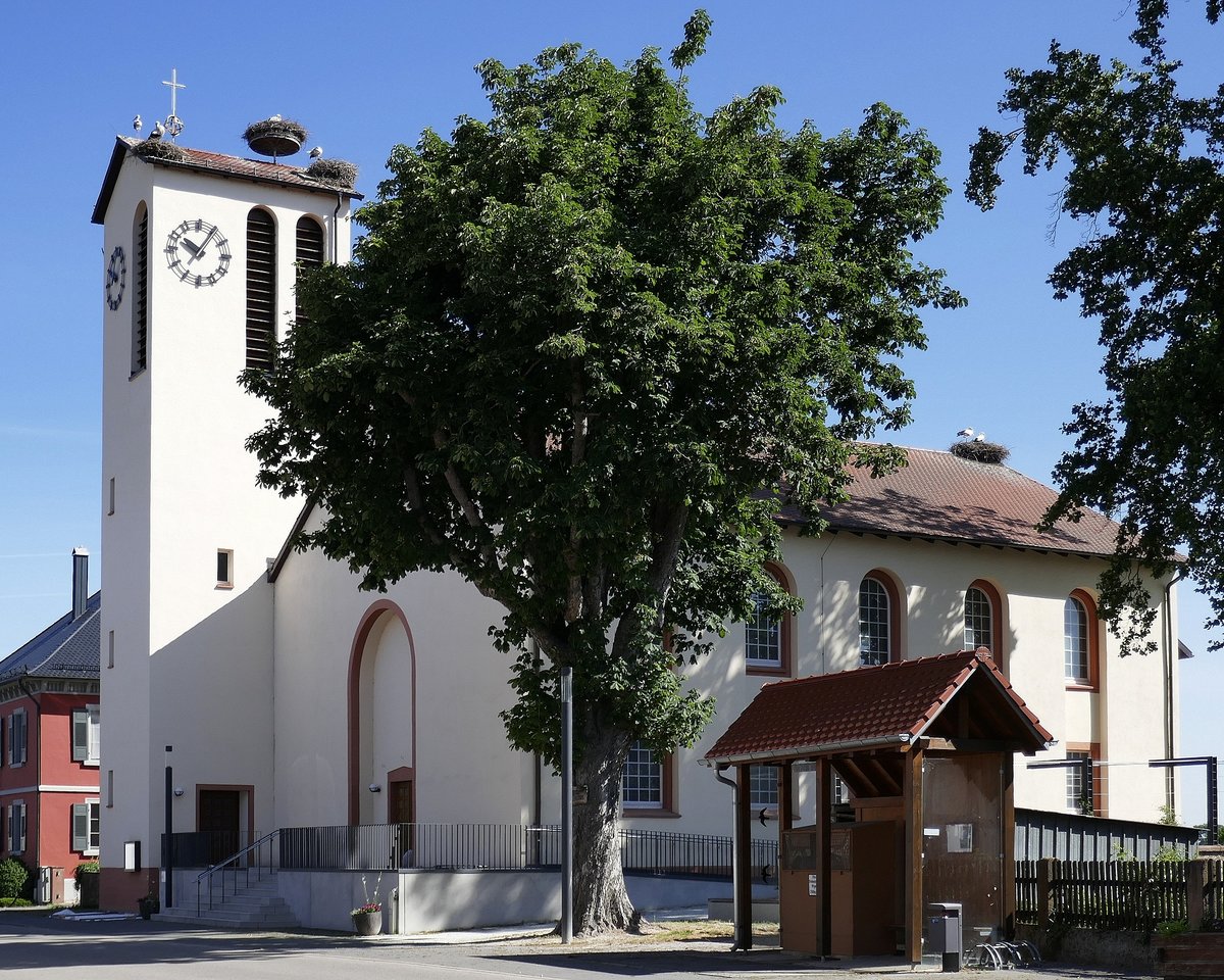 Eckartsweier, die evangelische Kirche, Mai 2020