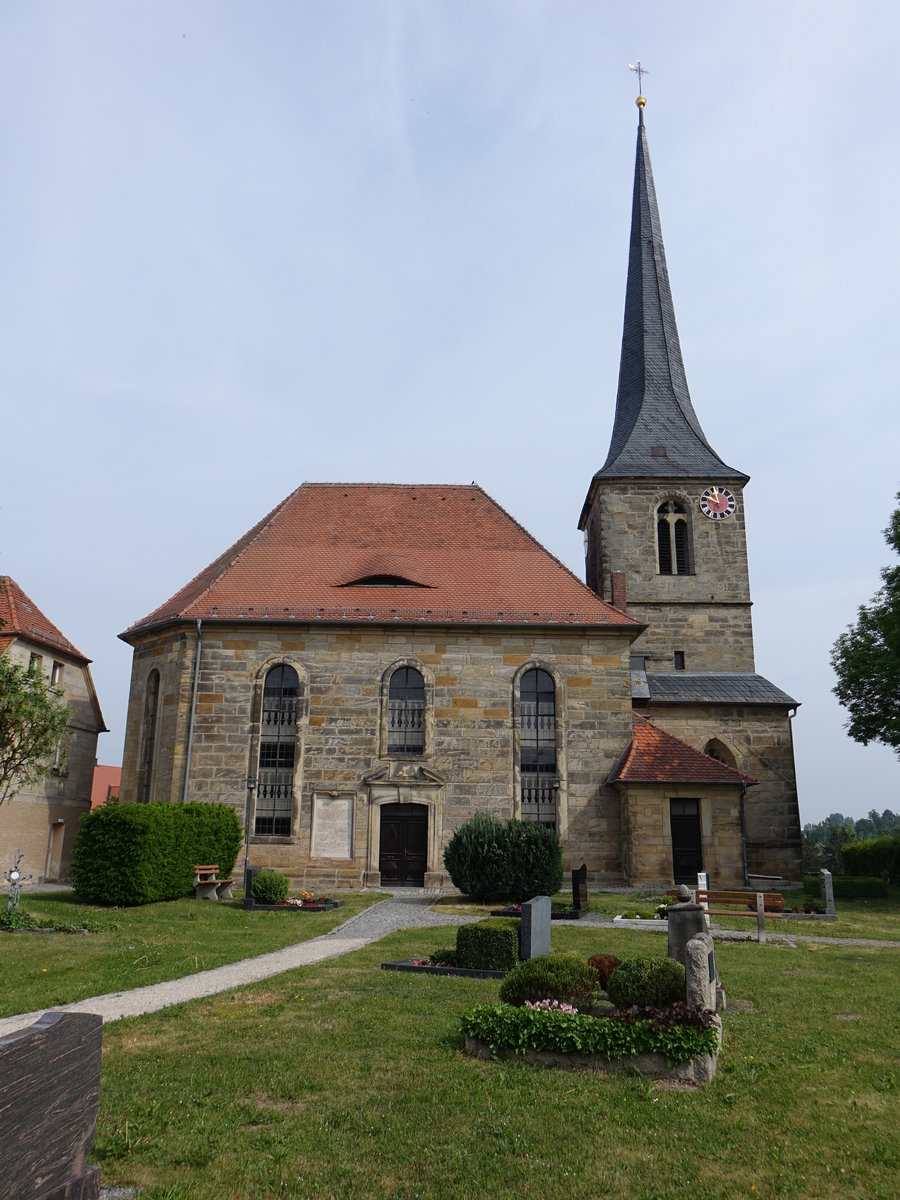 Eckersdorf, ev. Pfarrkirche St. gidius, erbaut von 1791 bis 1795 von Carl Christian Riedel (19.05.2018)