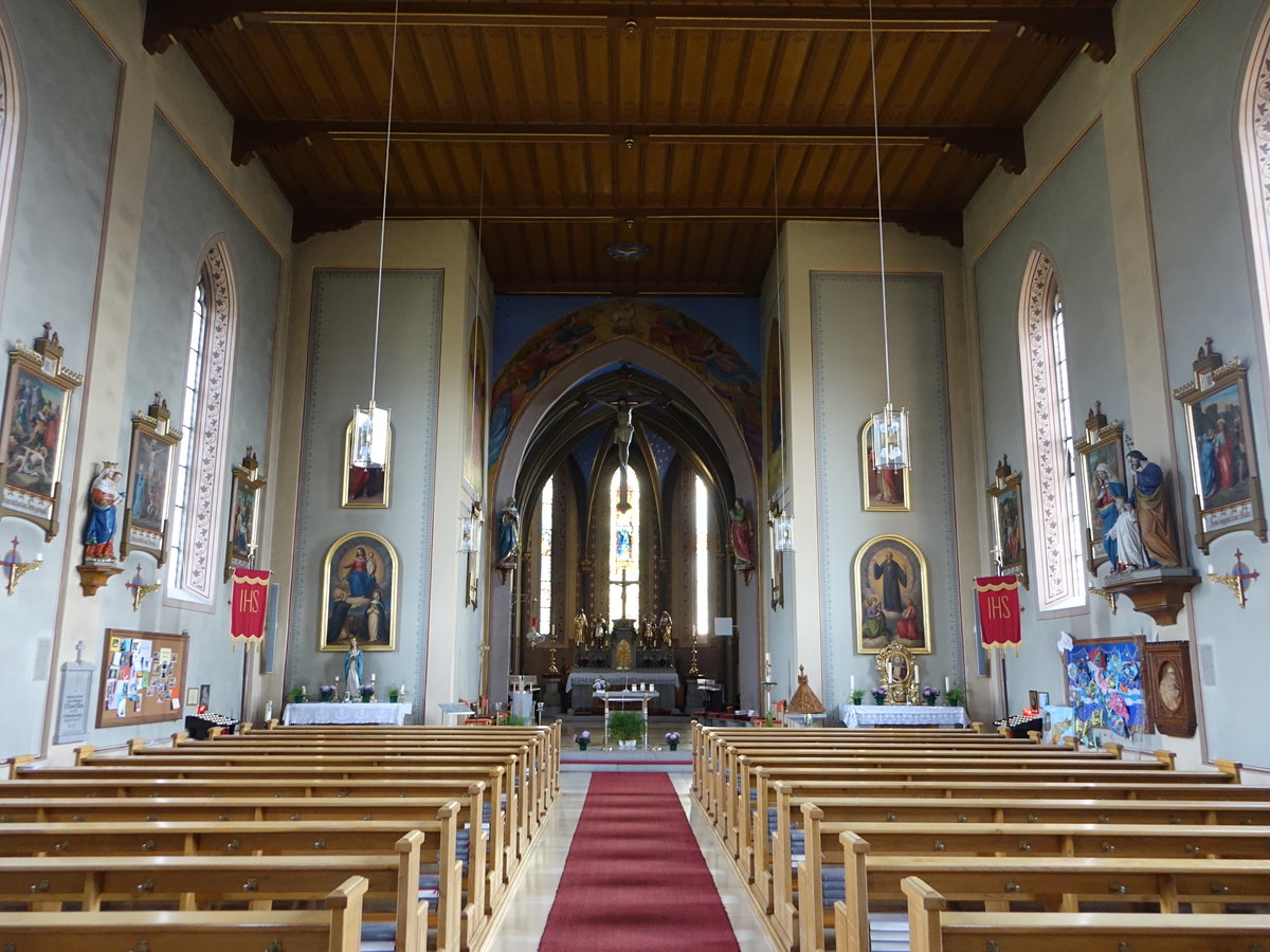 Edenstetten, Innenraum der kath. Pfarrkirche St. Nikolaus (04.11.2017)