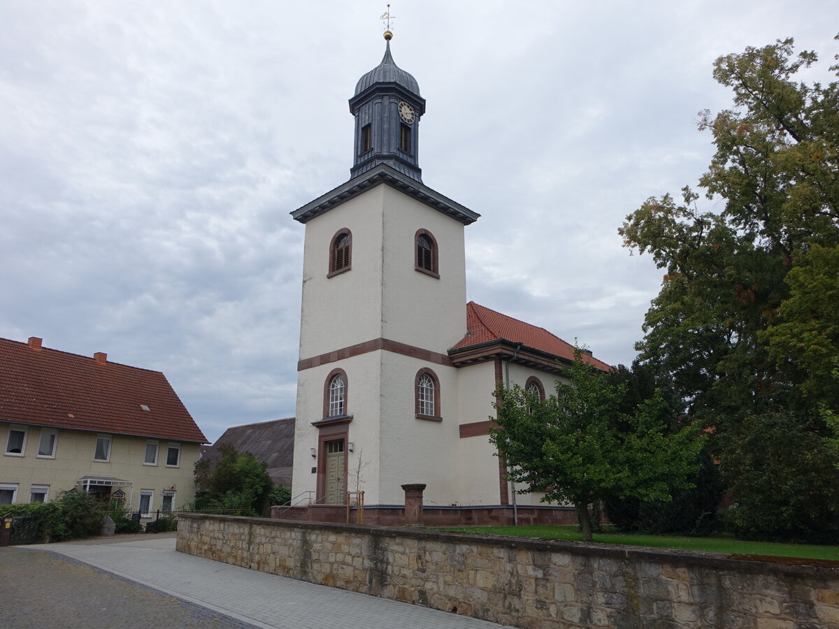 Edesheim, evangelische St. Mauritius Kirche, erbaut bis 1824 (29.09.2023)