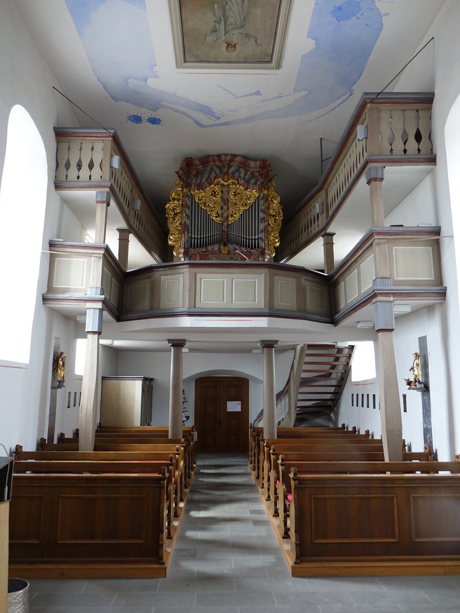 Effelter, Orgelempore in der Kirche St. Peter und Paul (15.04.2017)
