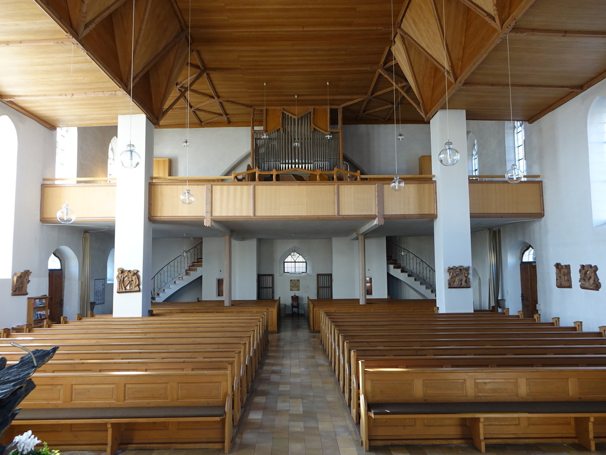 Eging am See, Orgelempore in der kath. Pfarrkirche St. gidius (22.10.2018)
