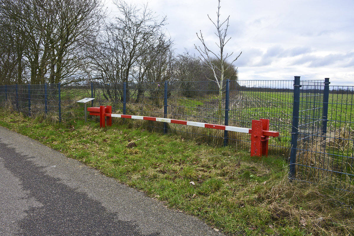 Ehemaliger Grenzbergang am Kolonisthusevej bei Padborg/Pattburg (Ortsteil Frslev/Frslee). Aufnahme: 4. Januar 2021.