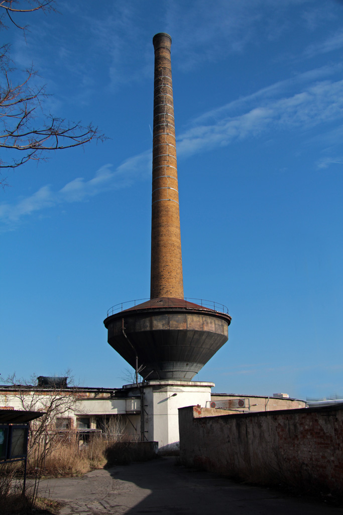 Ehemaliger Wasserturm Leipzig-Bahnbetriebswerk Hauptbahnhof Sd im Februar 2014 (inzwischen abgerissen)