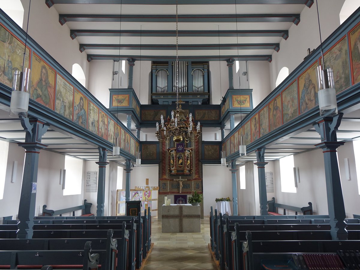 Ehingen, Innenraum der ev. St. Jakob Kirche (13.03.2016)