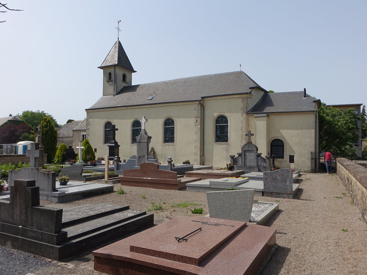 Ehleringen, Pfarrkirche St. Remacle in der Rue de Mondercange (18.06.2022)