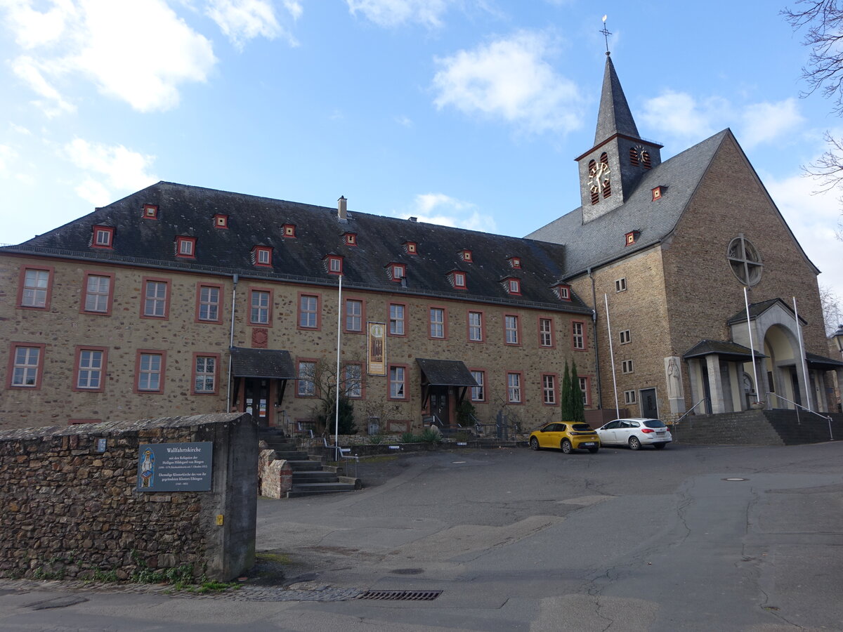Eibingen, Klosterkirche St. Hildegard, erbaut im 18. Jahrhundert wurden vom Mainzer Architekten Johann Valentin Thoman (30.01.2022)