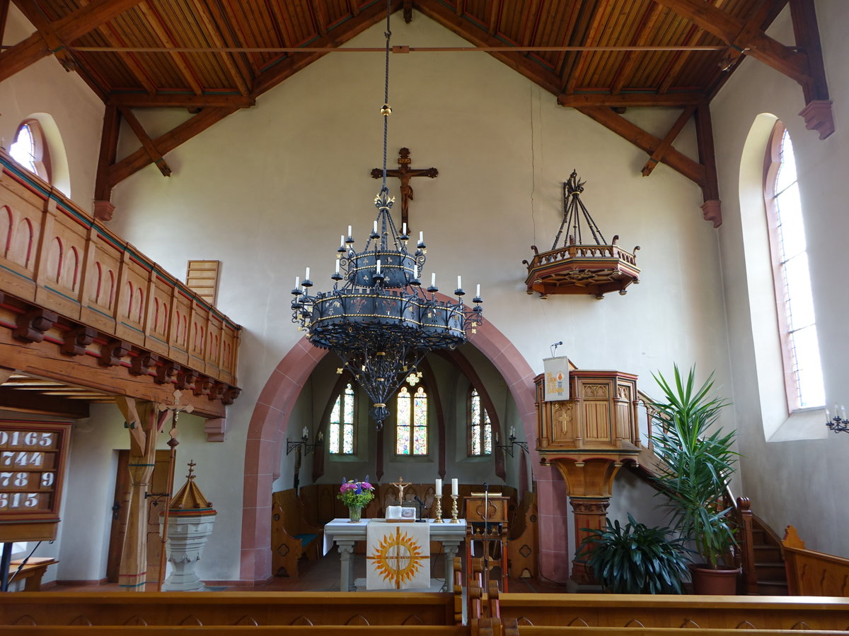 Eichfeld, neugotischer Innenraum der Ev. Pfarrkirche (28.05.2017)