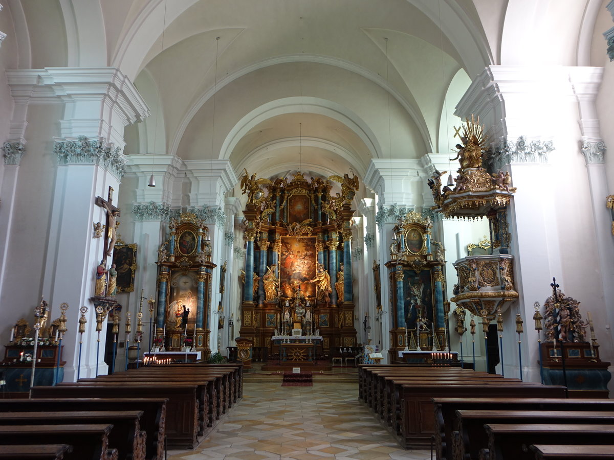 Eichlberg, barocke Ausstattung in der  Pfarr- und Wallfahrtskirche zur Hl. Dreifaltigkeit (25.03.2017)