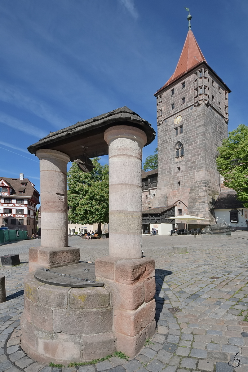 Ein alter Zugbrunnen in der Nhe des Tiergrtnertores in Nrnberg. (Mai 2017) 