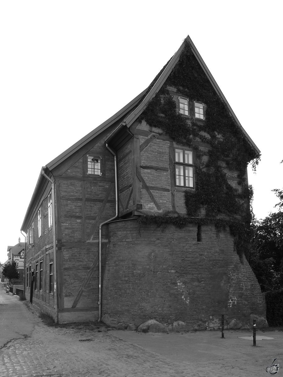 Ein altes Fachwerkhaus in Gstrow. (August 2013)