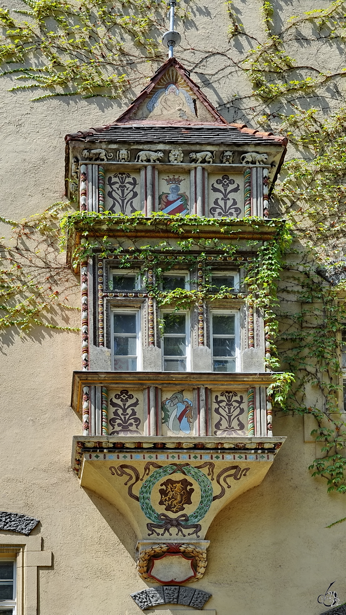 Ein Erker der Burg Vajdahunyad in Budapest. (August 2013)