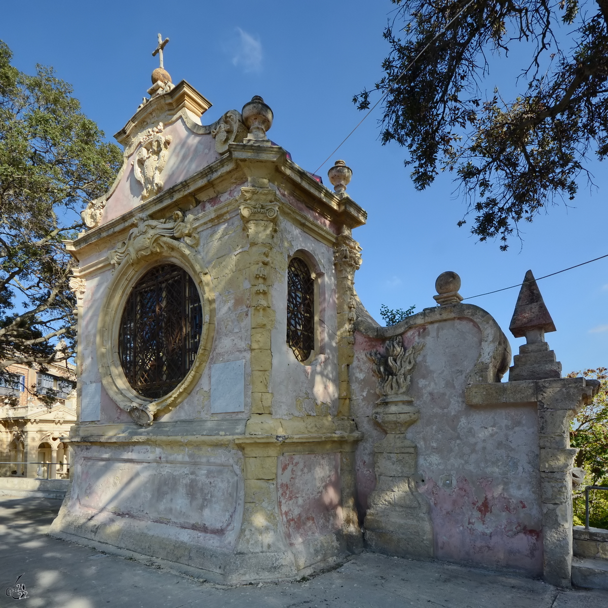 Ein fr mich nicht nhe identifizierbares altes Gebude bei Mdina. (Oktober 2017)