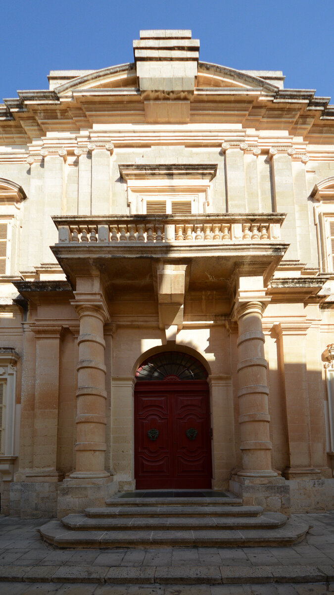 Ein Hausportal in Mdina. (Oktober 2017)