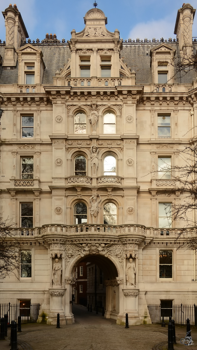 Ein historisches Haus im Londoner Stadtteil Temple. (Februar 2015)