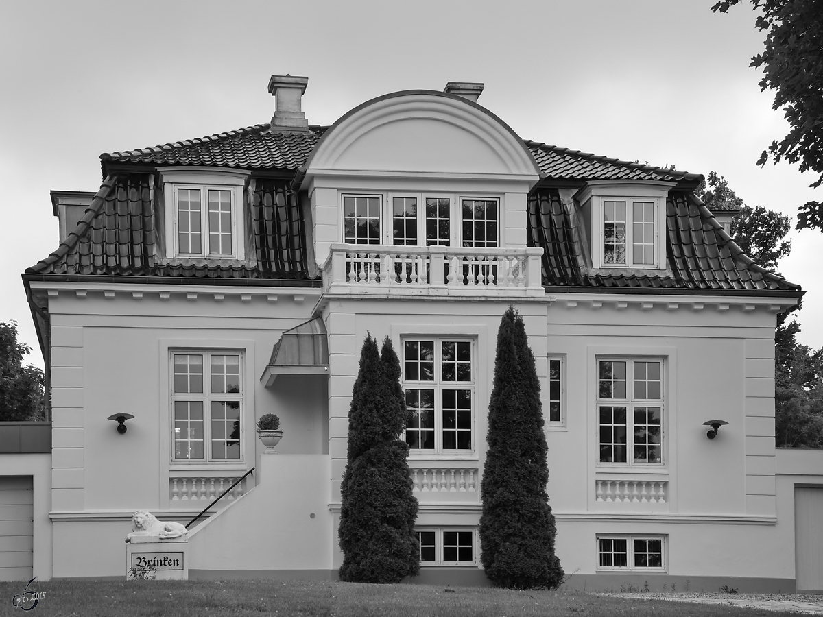 Ein nette Villa an einem verregneten Juni-Tag 2018 in Aalborg.