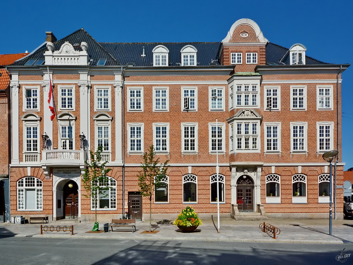 Ein schöne Gebäudekomplex im Juni 2018 in Aalborg.