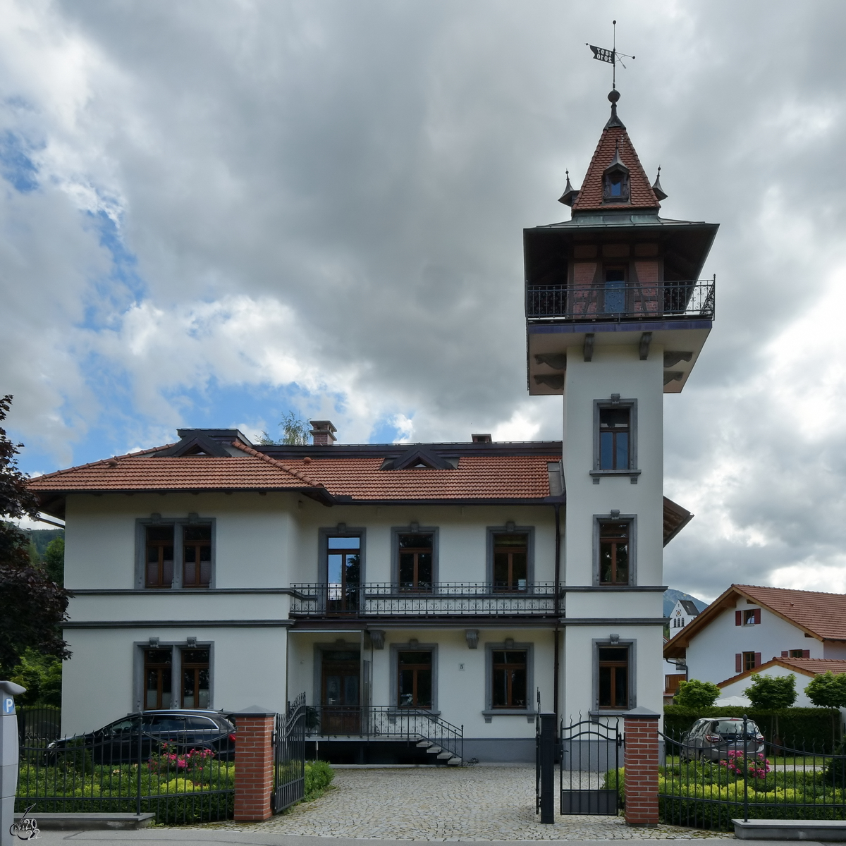 Ein schne Villa in Fssen. (Juli 2017)