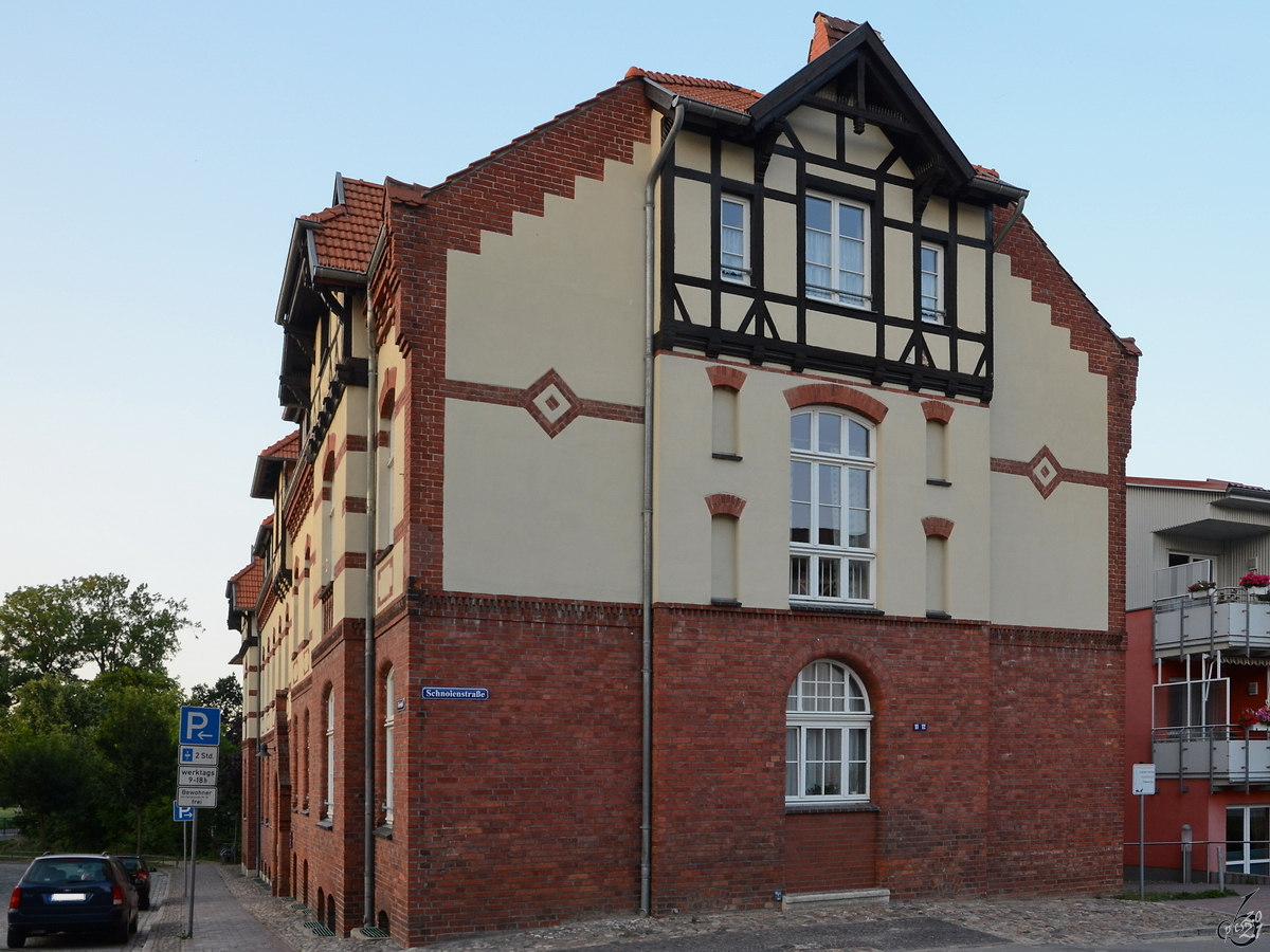 Ein Stadthaus, so gesehen Ende August 2013 in Gstrow.