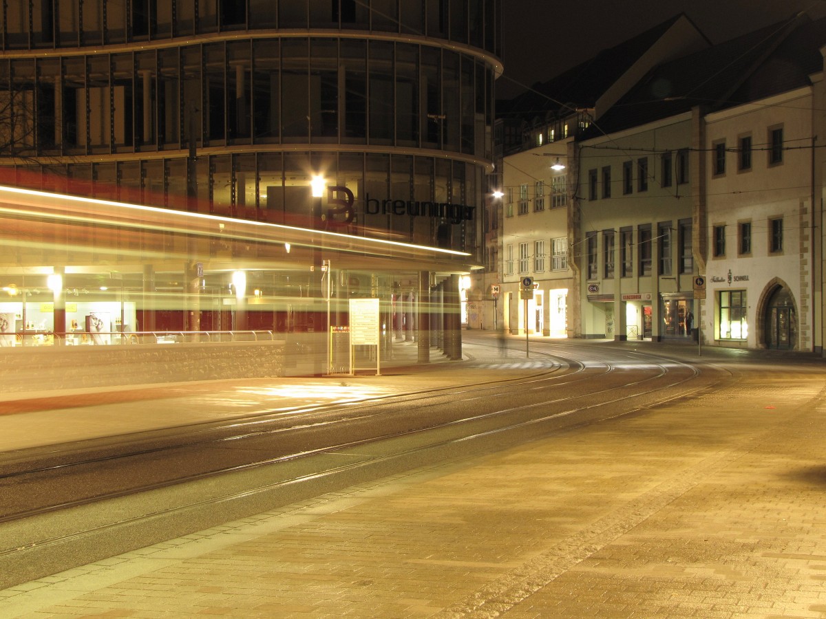 Ein Teil der Schlsserbrcke und die Schlsserstae, am 16.03.2014 in Erfurt.