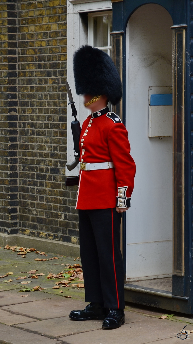 Ein Wachposten in London. (September 2013)