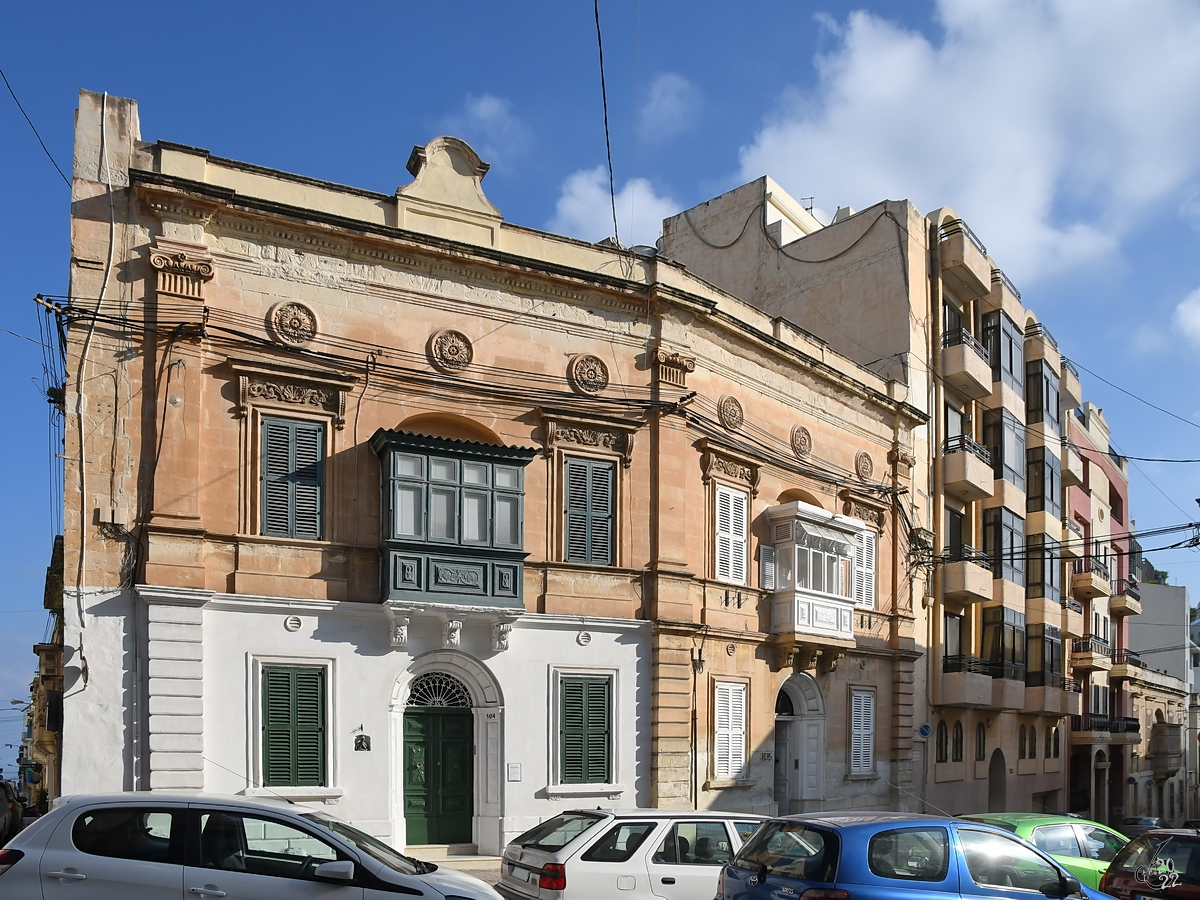 Eine Straenfront in Sliema. (Oktober 2017)