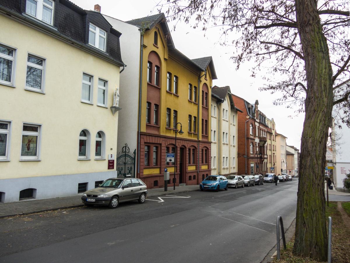 Eine typische Strae in Fulda, fotografiert am 24.11.2012