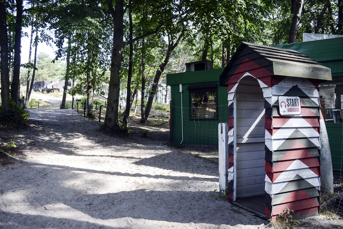 Eingang zum Blcher Bunker in Ustka (Stolpmnde) in Hinterpommern. Aufnahme: 21. August 2020.