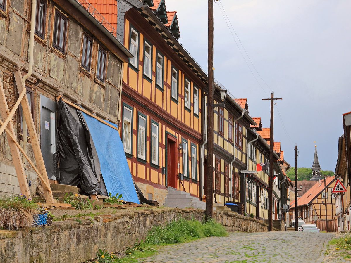 Eingang zum Museum der Historische Gesellenherberge in der Bergstrae in Blankenburg am 19. Mai 2017.