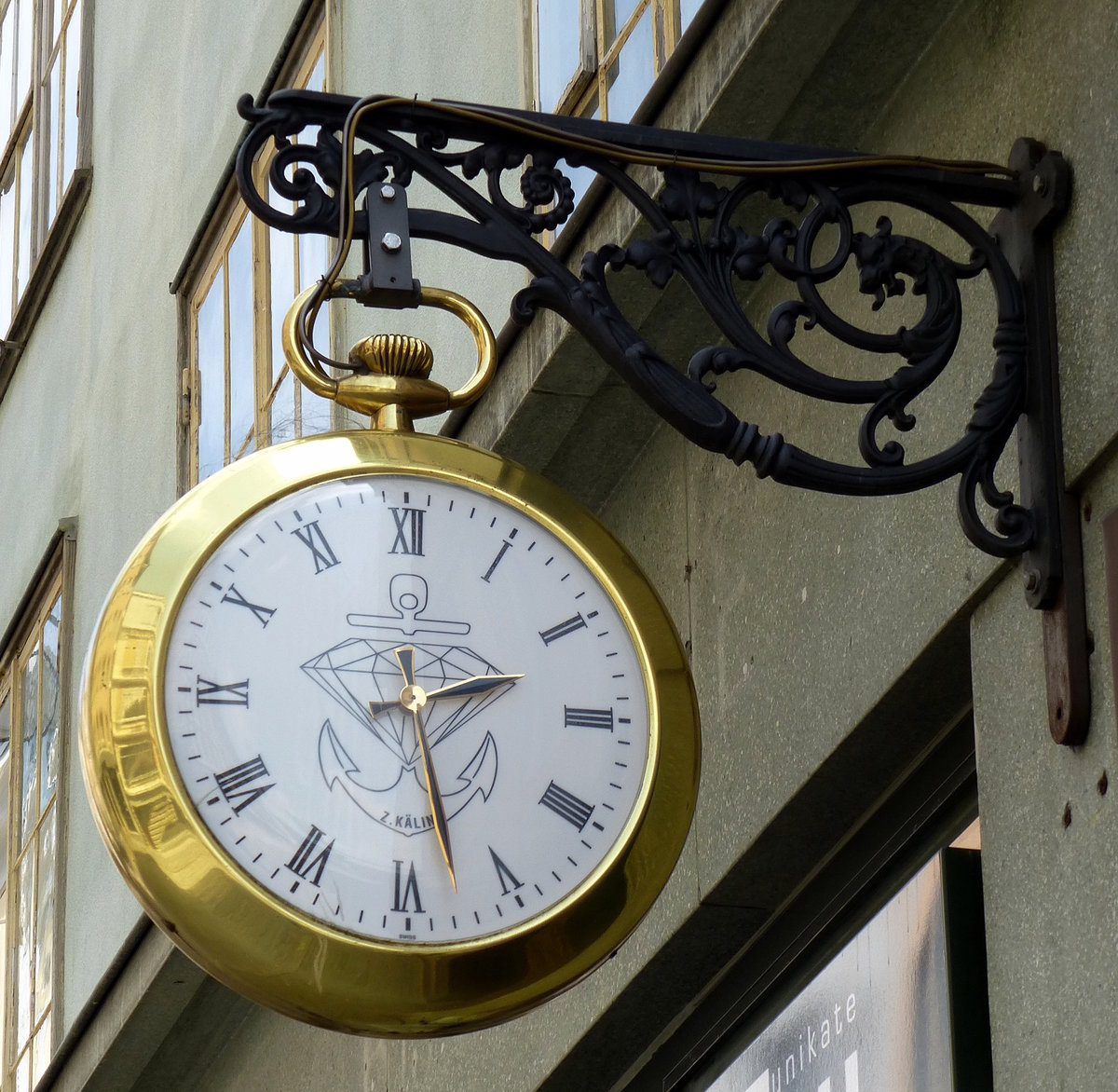 Einsiedel, Schmuck und Uhren Z.Kälin in der Hauptstraße, Mai 2017