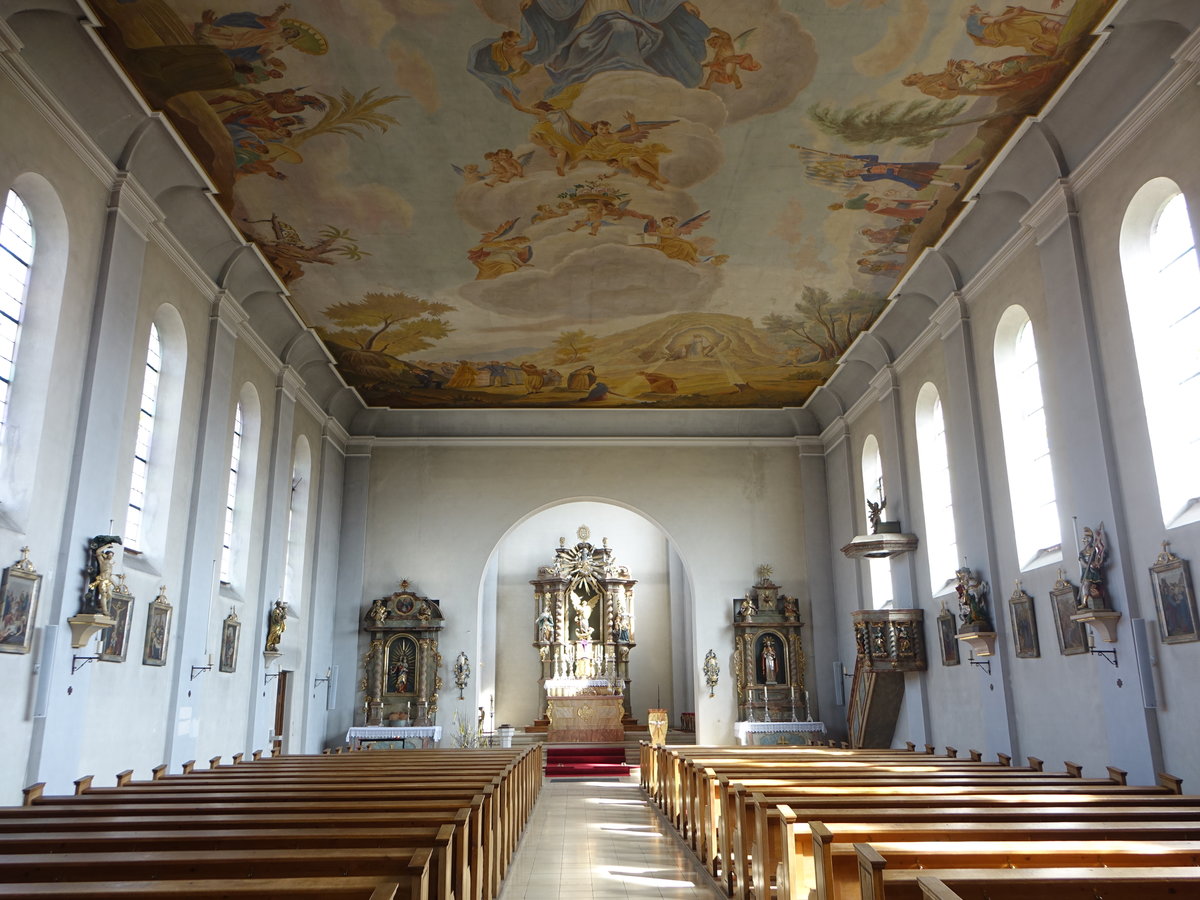 Eitlbunn, Innenraum der Kath. St. Michael Kirche (25.03.2018)